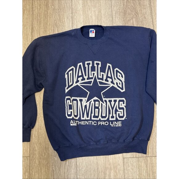 Vintage Mens XL Dallas Cowboys Sweatshirt 1995 NFL Russell Athletics US PROLINE - Picture 1 of 13